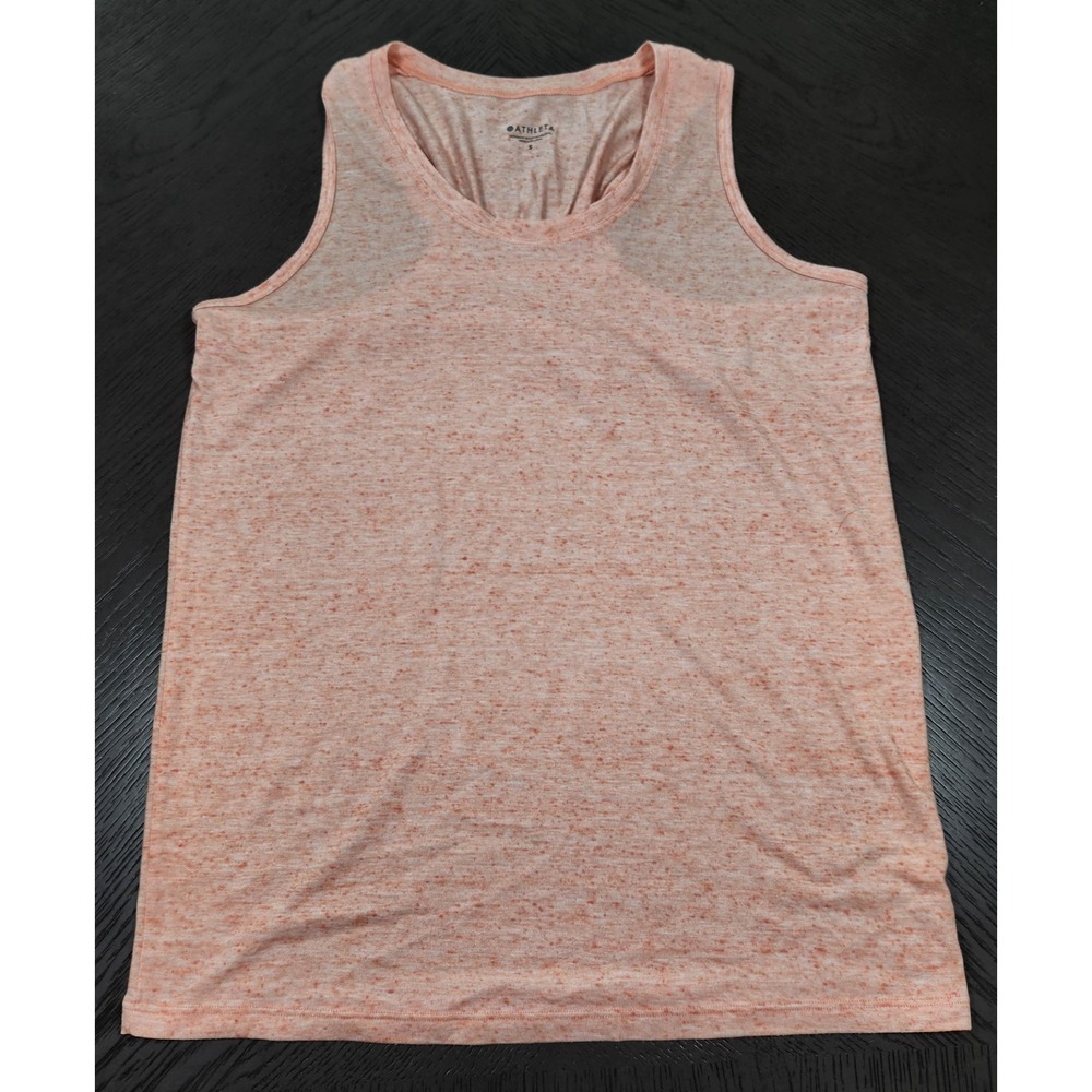 Athleta Breezy Tank Top‎ Womens Small Peach Heathered Racerback Scoop Neck